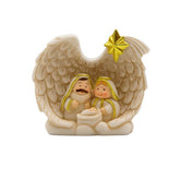 Figura de nacimiento con alas blancas y estrella dorada, 7 cm